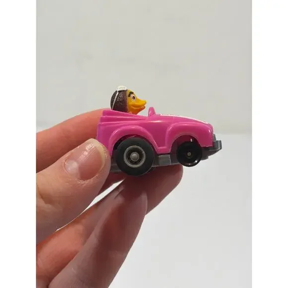 Vintage 1985 McDonalds Happy Meal Toys Birdie the Early Bird Pink Pullback Car - Picture 2 of 5